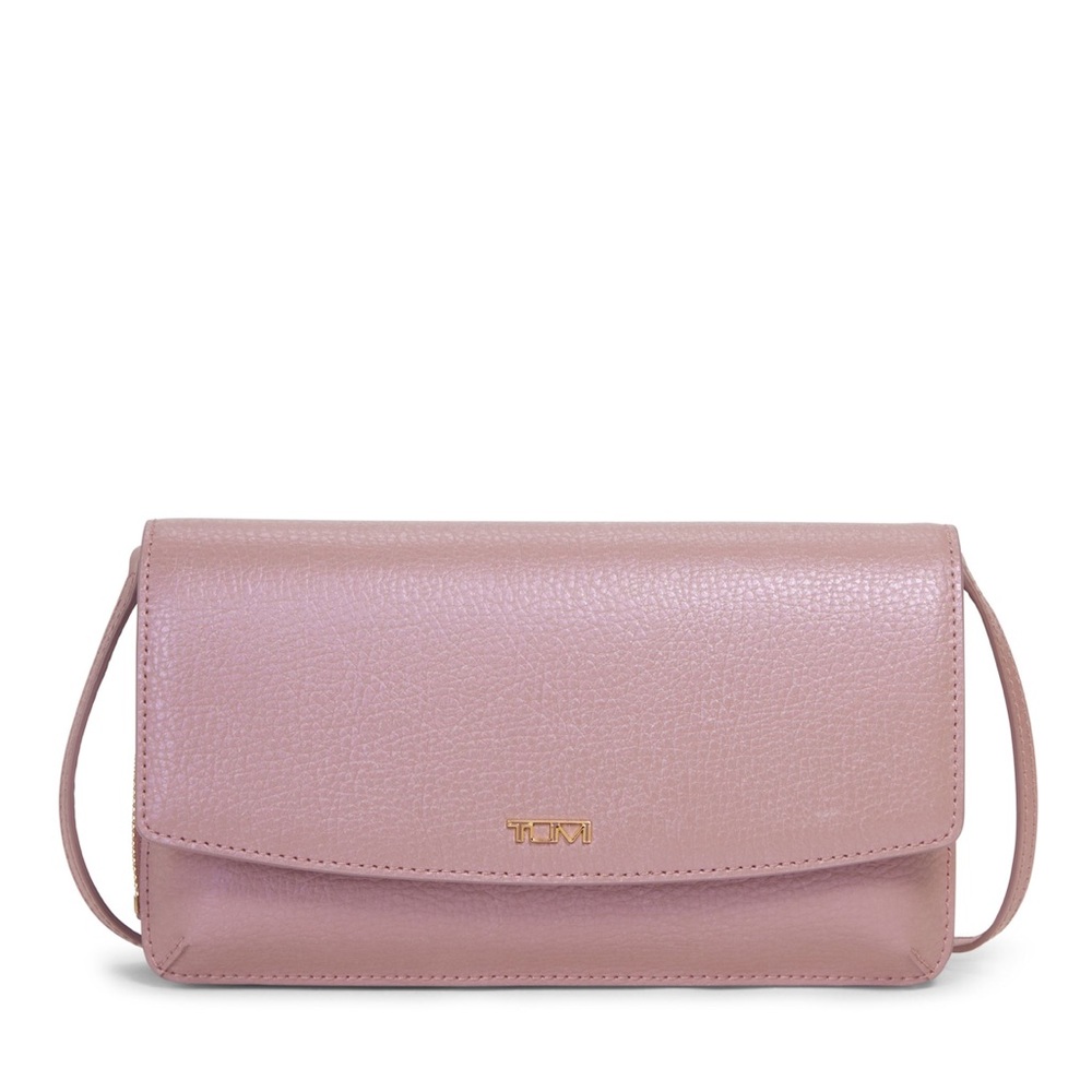 TUMI Belden Wallet Crossbody Pearl Pink